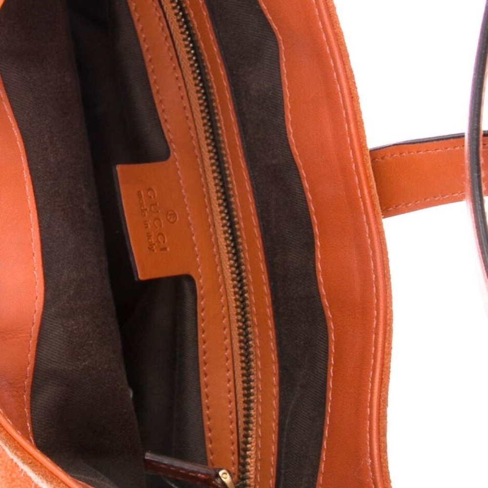 Vintage Gucci Jackie in Orange Suede and Leather - Picture 3 of 5